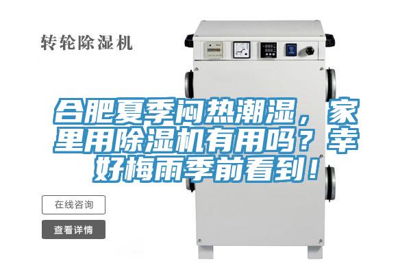合肥夏季闷热潮湿，家里用除湿机有用吗？幸好梅雨季前看到！
