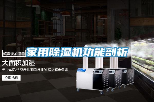 家用除湿机功能剖析
