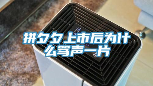 拼夕夕上市后为什么骂声一片