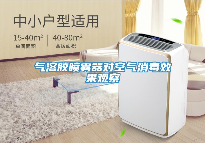 气溶胶喷雾器对空气消毒效果观察