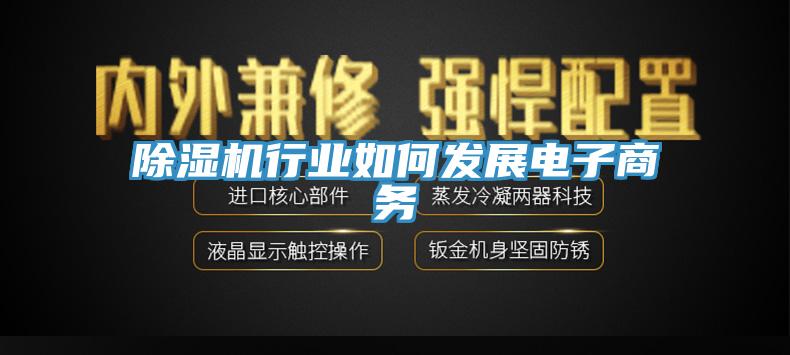 除湿机行业如何发展电子商务