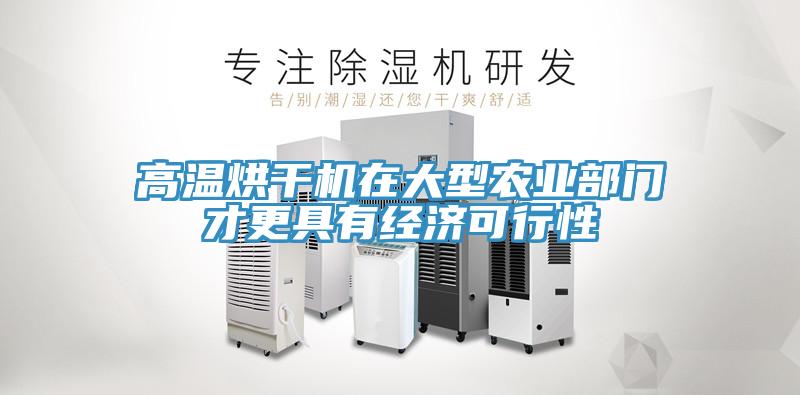高温烘干机在大型农业部门才更具有经济可行性