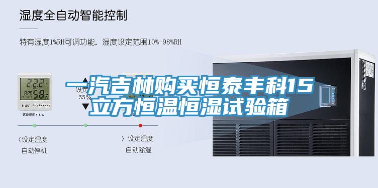 一汽吉林购买恒泰丰科15立方恒温恒湿试验箱