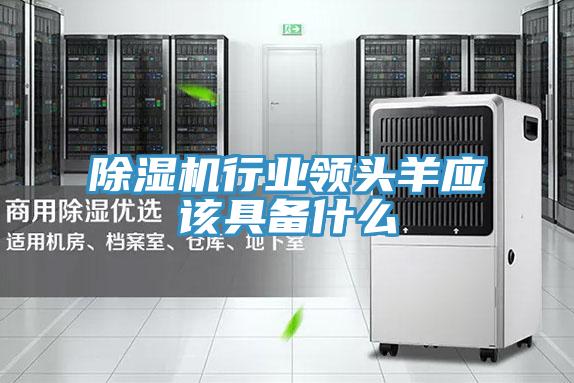 除湿机行业领头羊应该具备什么