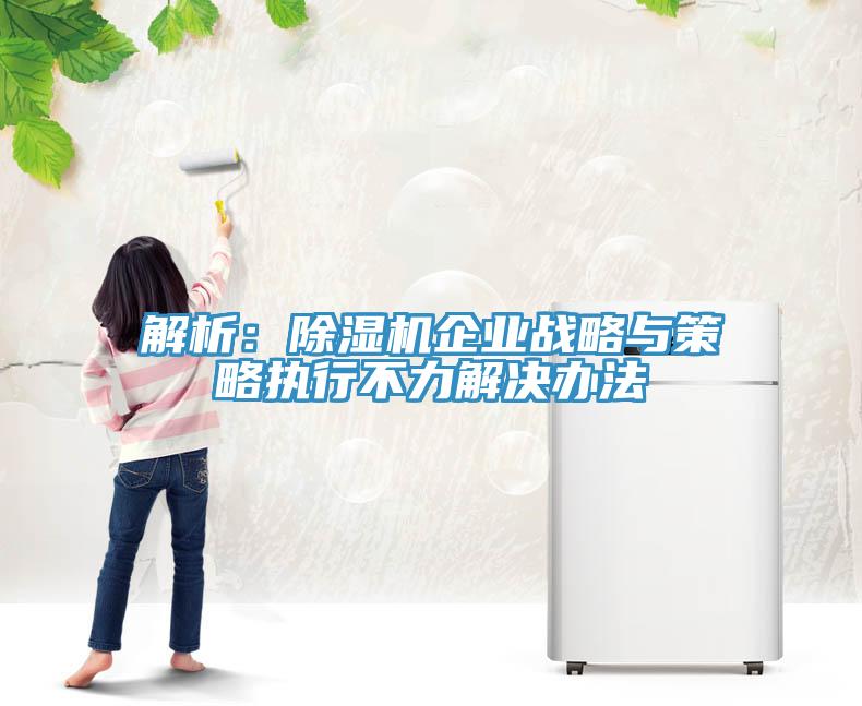解析：除湿机企业战略与策略执行不力解决办法