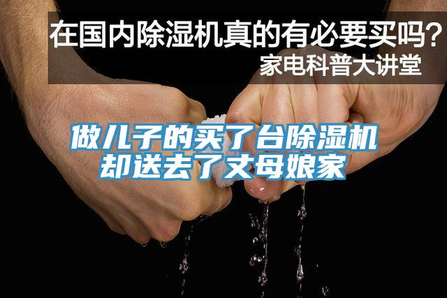 做儿子的买了台除湿机却送去了丈母娘家