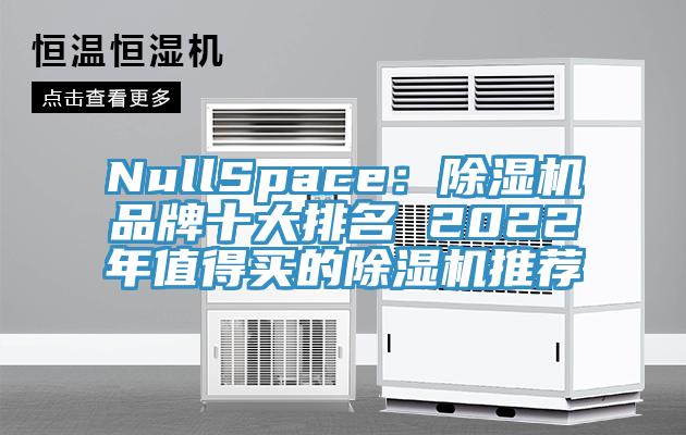 NullSpace：除湿机品牌十大排名 2022年值得买的除湿机推荐