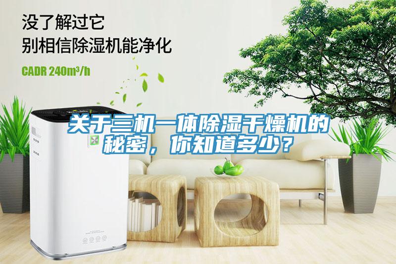 关于三机一体除湿干燥机的秘密，你知道多少？