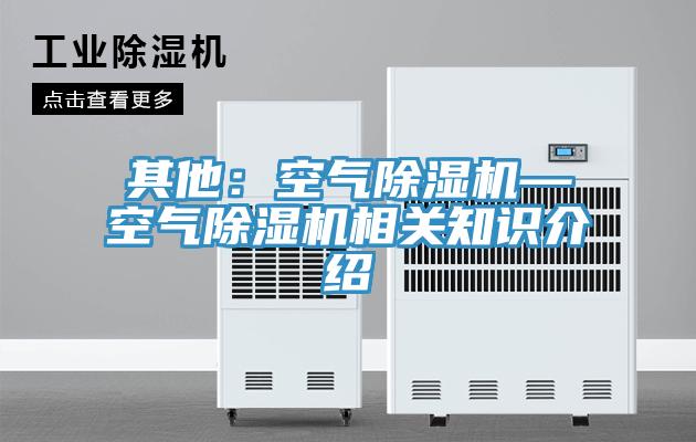 其他：空气除湿机—空气除湿机相关知识介绍