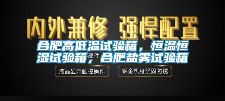 合肥高低温试验箱，恒温恒湿试验箱，合肥盐雾试验箱