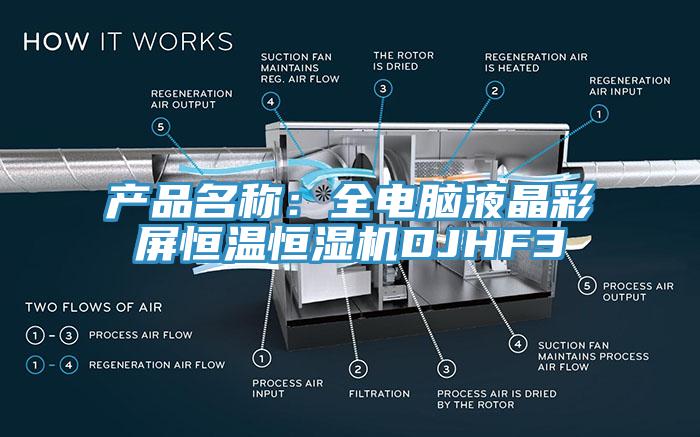 产品名称：全电脑液晶彩屏恒温恒湿机DJHF3