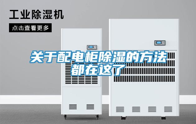 关于配电柜除湿的方法都在这了