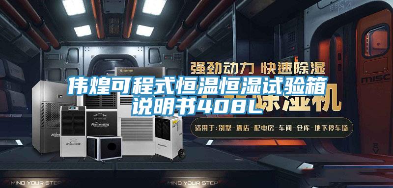 伟煌可程式恒温恒湿试验箱说明书408L
