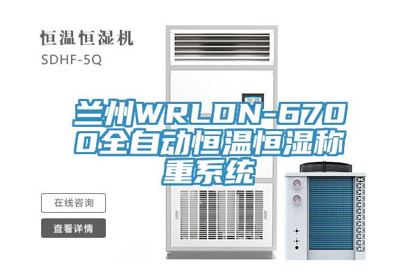 兰州WRLDN-6700全自动恒温恒湿称重系统