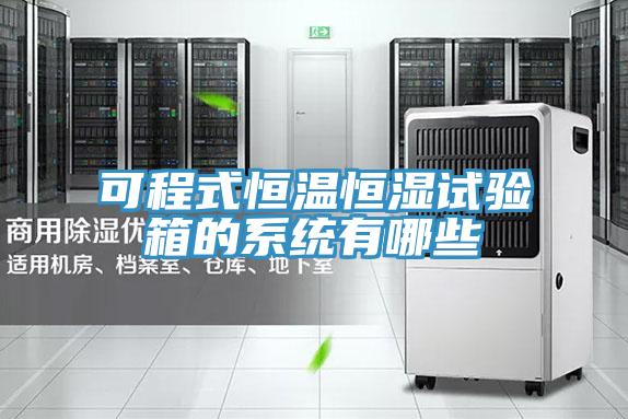 可程式恒温恒湿试验箱的系统有哪些