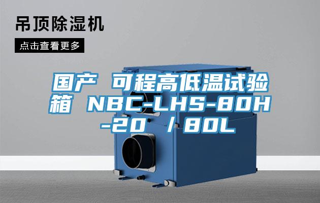 国产 可程高低温试验箱 NBC-LHS-80H -20℃/80L