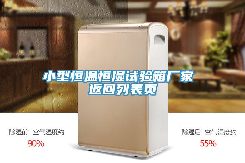 小型恒温恒湿试验箱厂家 返回列表页