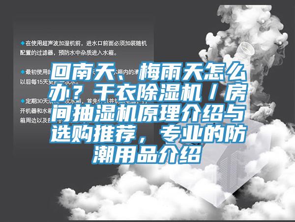 回南天、梅雨天怎么办？干衣除湿机／房间抽湿机原理介绍与选购推荐，专业的防潮用品介绍