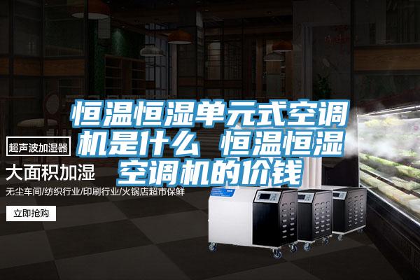 恒温恒湿单元式空调机是什么 恒温恒湿空调机的价钱