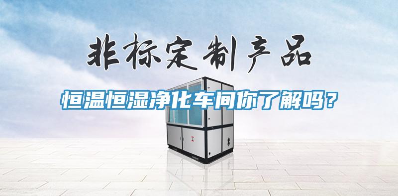 恒温恒湿净化车间你了解吗？