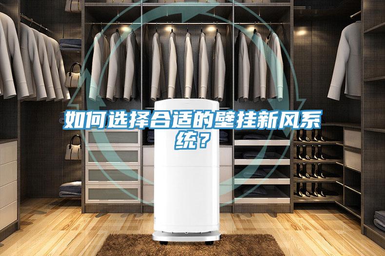 如何选择合适的壁挂新风系统？