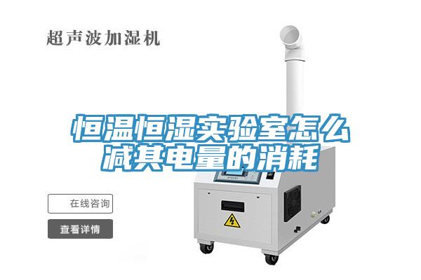 恒温恒湿实验室怎么减其电量的消耗