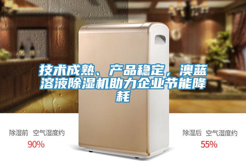 技术成熟、产品稳定，澳蓝溶液除湿机助力企业节能降耗