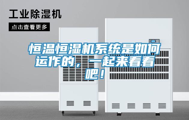 恒温恒湿机系统是如何运作的，一起来看看吧！