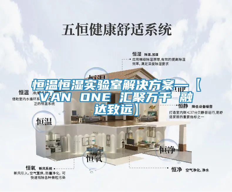 恒温恒湿实验室解决方案—【VAN ONE 汇聚万千 融达致远】