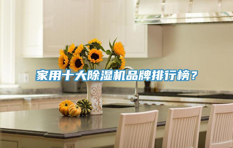家用十大除湿机品牌排行榜？