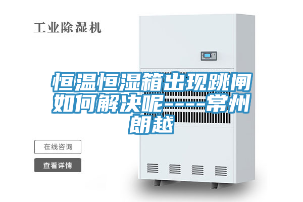 恒温恒湿箱出现跳闸如何解决呢----常州朗越