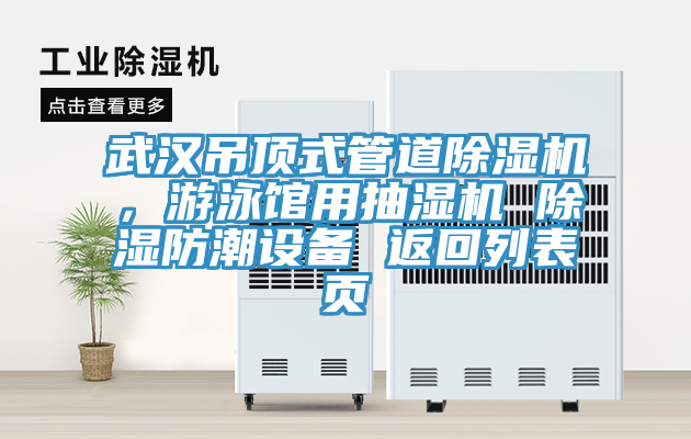 武汉吊顶式管道除湿机，游泳馆用抽湿机 除湿防潮设备 返回列表页