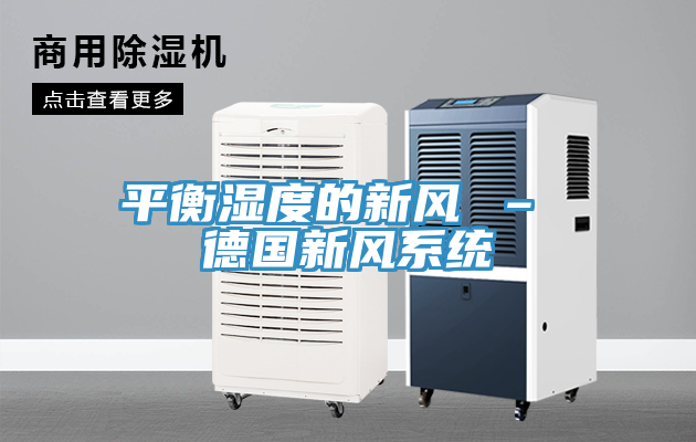 平衡湿度的新风 – 德国新风系统