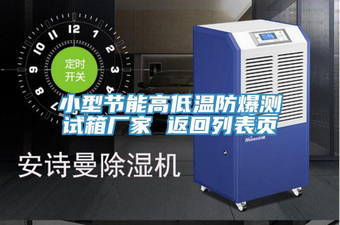 小型节能高低温防爆测试箱厂家 返回列表页