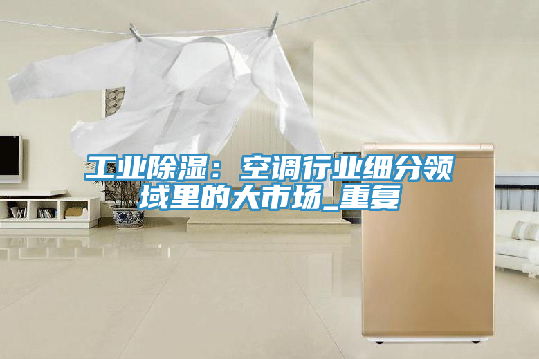 工业除湿：空调行业细分领域里的大市场_重复