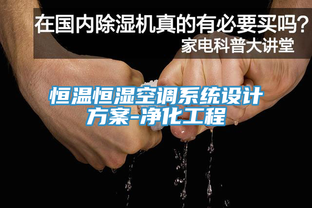 恒温恒湿空调系统设计方案-净化工程