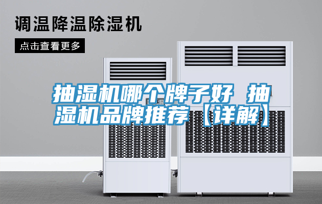 抽湿机哪个牌子好 抽湿机品牌推荐【详解】