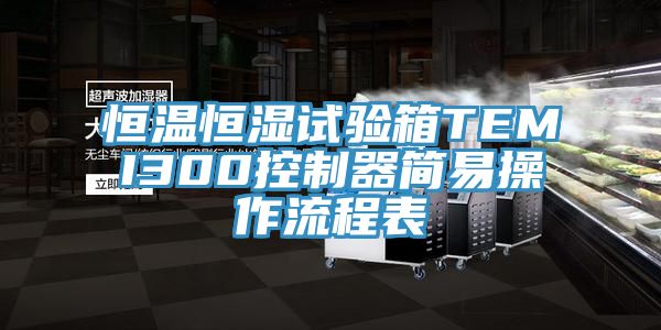 恒温恒湿试验箱TEMI300控制器简易操作流程表