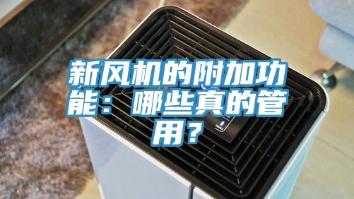 新风机的附加功能：哪些真的管用？