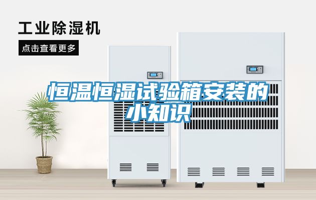恒温恒湿试验箱安装的小知识