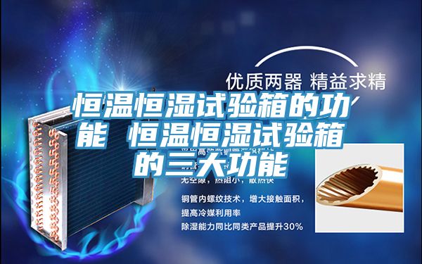 恒温恒湿试验箱的功能 恒温恒湿试验箱的三大功能