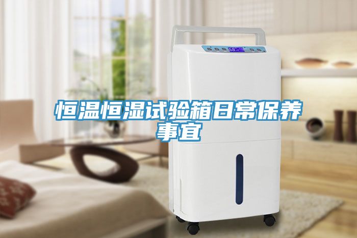 恒温恒湿试验箱日常保养事宜