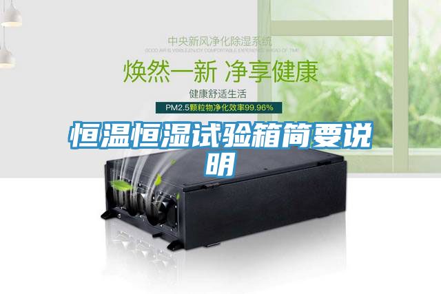 恒温恒湿试验箱简要说明