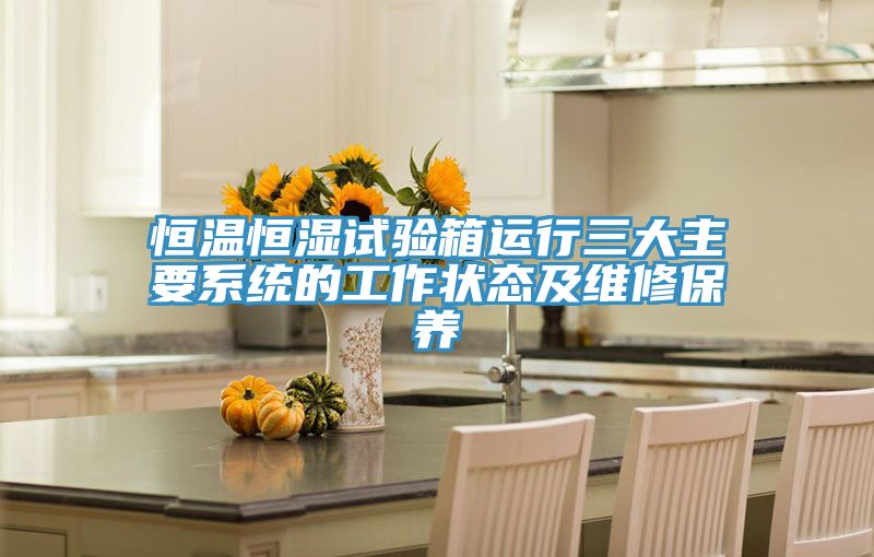 恒温恒湿试验箱运行三大主要系统的工作状态及维修保养