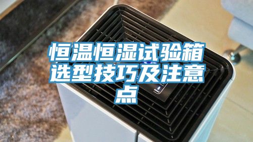 恒温恒湿试验箱选型技巧及注意点