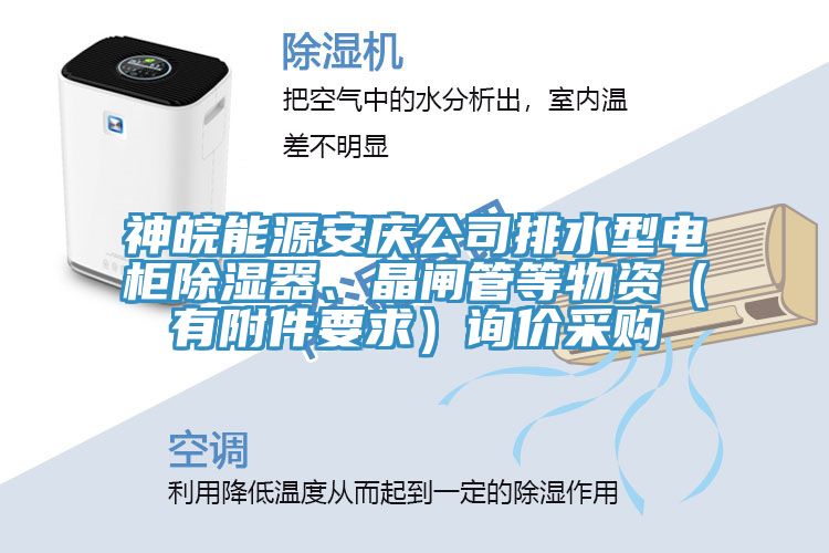 神皖能源安庆公司排水型电柜除湿器、晶闸管等物资（有附件要求）询价采购