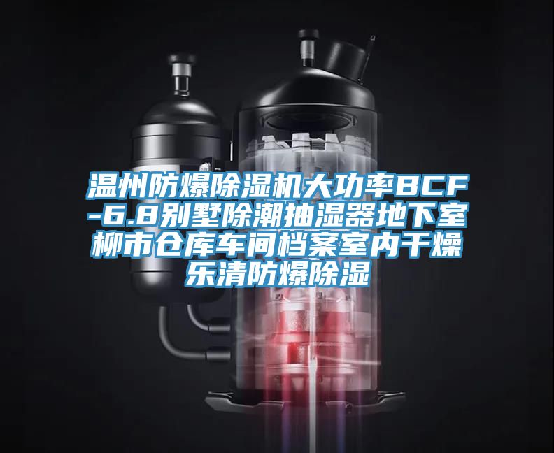 温州防爆除湿机大功率BCF-6.8别墅除潮抽湿器地下室柳市仓库车间档案室内干燥乐清防爆除湿