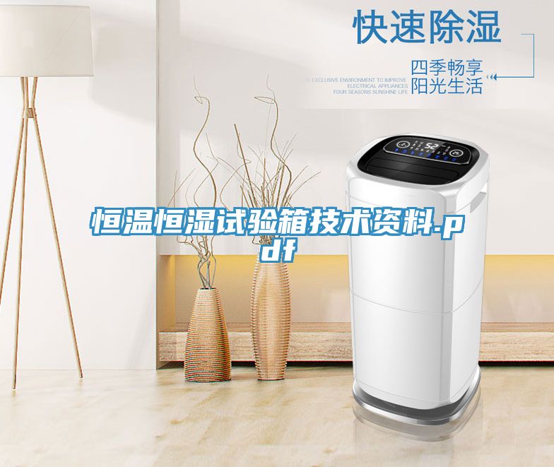 恒温恒湿试验箱技术资料.pdf
