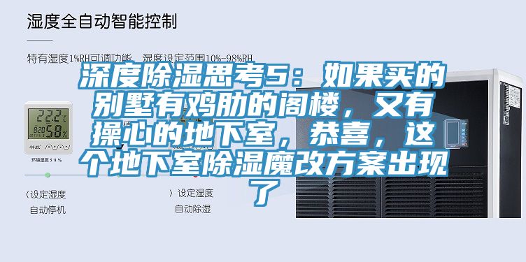 深度除湿思考5：如果买的别墅有鸡肋的阁楼，又有操心的地下室，恭喜，这个地下室除湿魔改方案出现了