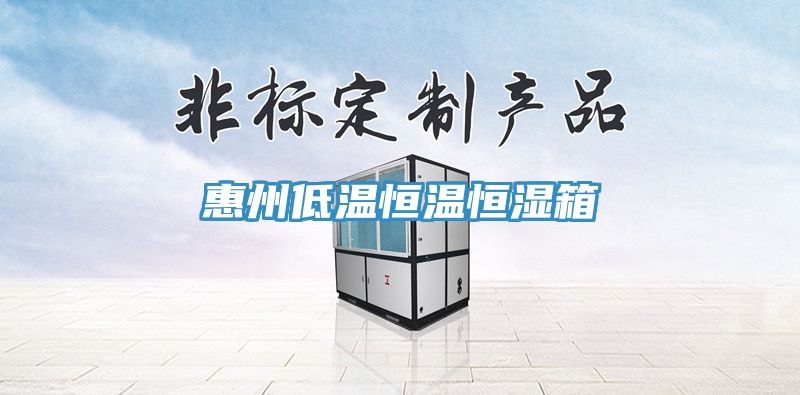 惠州低温恒温恒湿箱